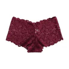 Kit 5 Calcinha Shortinho Caleçon Toda Em Renda Varias Cores