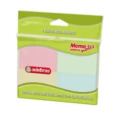 Bloco Adesivo Recado Tom Pastel 38x50 com 50fls Auto colante