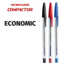 Kit 3 Unidades de Caneta Esferográfica Economic * Azul * Vermelha * Preta