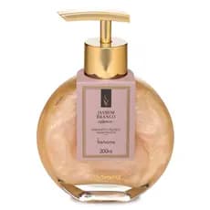 Sabonete líquido Jasmin branco vidro 200ml Via Aroma