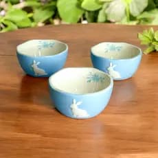 bowl tigela de Páscoa em cerâmica azul e branco