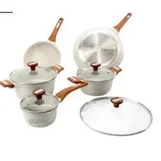 Jogo de caçarolas Temperatti 5 peças Ø16 /20/24 cm + frigideiras 24cm e 32cm