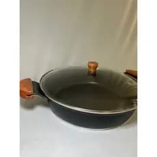 Frigideira 30cm com alça de madeira antiaderente  forno e fogão granito