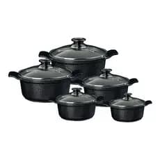 Conjunto de panela aluminio  ceramica javali - jogo com 5 panelas