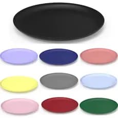 Jogo De 4 Pratos Rasos Helsim Diversas Cores Livre de BPA para Microondas