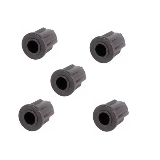 Kit com 5 Bucha Redonda 7/8 para Rodizio de Cadeira Preto Pino 11mm