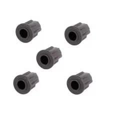 Kit com 5 Bucha Redonda 7/8 para Rodizio de Cadeira Preto Pino 11mm