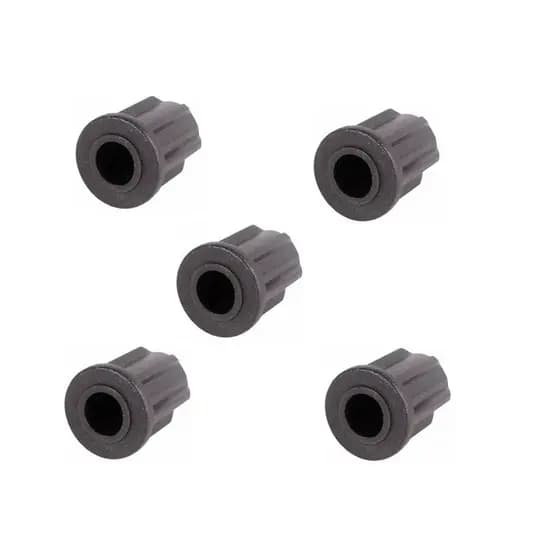 Kit com 5 Bucha Redonda 3/4 para Rodizio de Cadeira Preto Pino 11mm