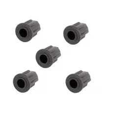 Kit com 5 Bucha Redonda 3/4 para Rodizio de Cadeira Preto Pino 11mm