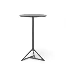 Mesa Bistrô Alta Aço Bar Cozinha Balcão Dot Maiart Preta