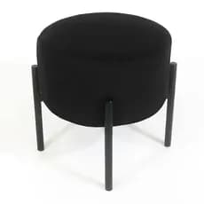 Puff Redondo Lig Suede Preto