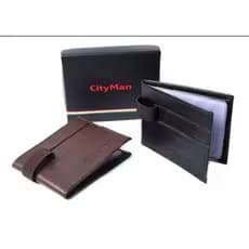 Carteira Porta Cartão Slim Elástico Couro City Man
