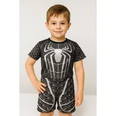 Fantasia infantil menino com Mascara | Homem Aranha Cinza