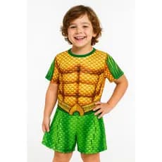Fantasia infantil menino com Mascara Herói Aquaman – Festa, Aniversário, Halloween