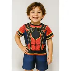 Fantasia infantil menino com Mascara Herói Homem Aranha – Festa, Aniversário, Halloween