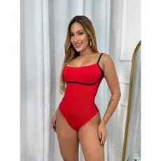 Body Maiô Ely Alças Cavado Feminino Sem Bojo Sustentação Alcinha Tendencia