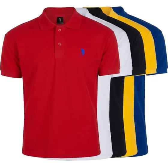 Kit c/5 Camisa Gola Polo 17 Cores PREMIUM