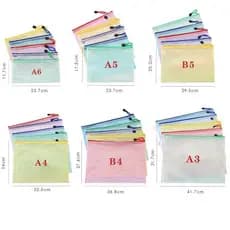 Bolsa De Grade Com Zíper A3 A4 A5 A6 B5 B4 Arquivo Transparente Para Estudantes Armazenamento De PVC À Prova D'água Mate