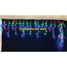 Cascata 120 Leds Coloridos 3m Bivolt 8 Funções Uso Ext 31209