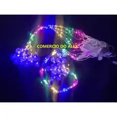 Cascata 300 Leds Coloridos 5m Bivolt 8 Funções Uso Ext 21666