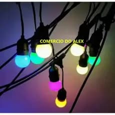Cordão 10 Bolas Coloridas P/ Festa Bivolt Uso Externo 22011