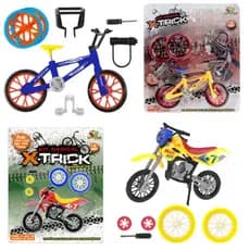 Kit Com Mini Moto De Dedo E Bicicleta Brinquedo presente Radical
