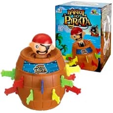Jogo Do Pirata Barril Pula Brinquedo Espadas 3 tamanhos(pequeno, médio e grande)
