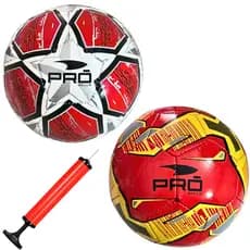 kit 2 Bola De Futebol Campo Pro Balls + 1 Bomba P Encher E Bico Aleatoria
