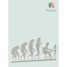Escultura Evolução Humana para Engenheiro de TI - Personalizável