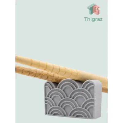 Descanso para hashi moderno decoração ondas Laranja - kit com 4 unidades