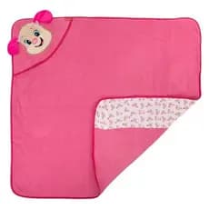 Toalha de Banho Bebê Fisher-Price Cachorrinha Rosa