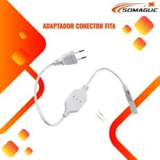 Adaptador Conector Fita 5050 Mangueira Led 110v e 220v-PRONTA ENTREGA-TP