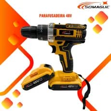 Parafusadeira furadeira 48v Com gancho e 2 bateria