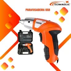 kit Parafusadeira/furadeira 45 Pçs À Bateria Carregador Usb Oferta especial Bivolt