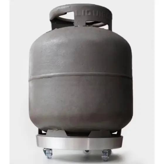 Suporte Para Botijão De Gás Com Rodinhas Alumínio Reforçado Antiferrugem Resistente