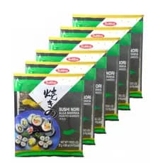 Alga Marinha Yakinori Nori 26g 10 Folhas Sukina (Kit com 6)