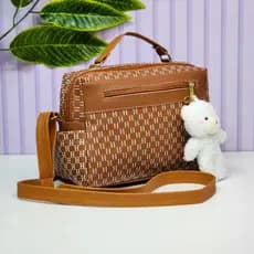bolsa feminina estilo casual de alça transversal e regulavel