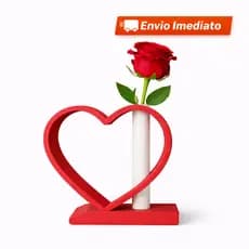 Porta Flor Coração Impressão 3D em PLA Decorativo Minimalista Presente Dia dos Namorados e Criativos