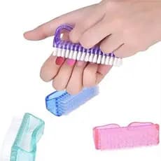 Kit 3 Escovinhas de Unha com Alça Anatômica Escova de Limpeza para Unhas