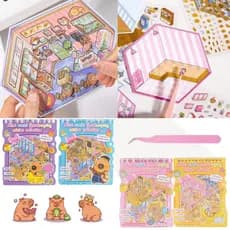 Cenários 3D Adesivos Paisagem Pinça Kwaii scrapbooking Papelaria Fofa Criança Adulto