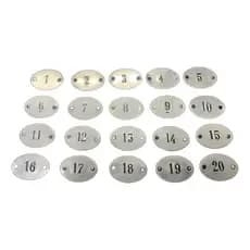 10 Numero Oval Aluminio Do 1 Ao 10 - Artesanal