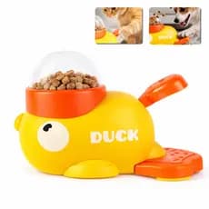 Pato Dispenser Ração Brinquedo Interativo Cães Petisco Ativo Brinquedo para Cachorro Anti-stress Pet