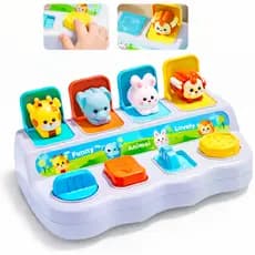 Brinquedo Interativo Bebê Teclado Apertar Estímulo Sensorial Educativo Pop Up