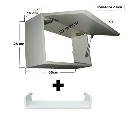 Nicho Retangular com porta, Para banheiro, cozinha, quarto... + Prateleira tipo U. OFERTA