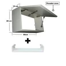 Nicho Retangular com porta, Para banheiro, cozinha, quarto... + Prateleira tipo U. OFERTA