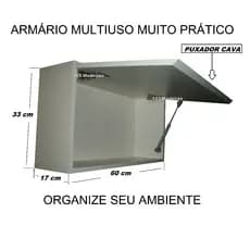 Móvel Para Lavanderia, Cozinha, Quarto...  Com Porta Basculante  (MUITO ÚTIL)