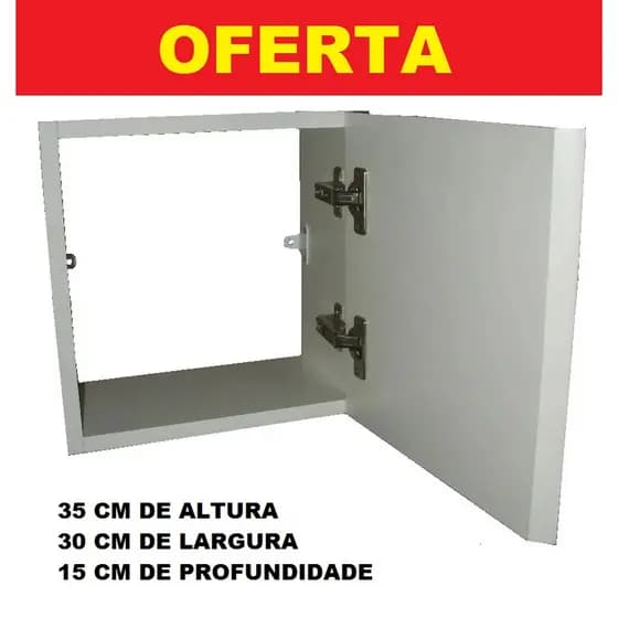 Nicho Toalheiro Armário Com 1 Porta, (medidas 35x30x15cm) (Oferta Limitada)
