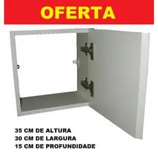 Nicho Toalheiro Armário Com 1 Porta, (medidas 35x30x15cm) (Oferta Limitada)
