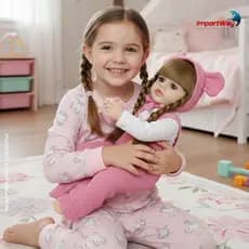 Boneca Infantil 60cm Com Detector De Gravidade Importway