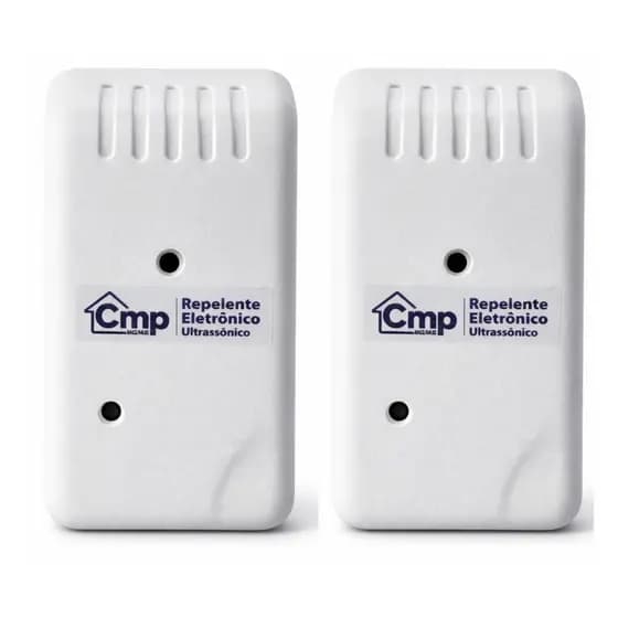 Kit Com 2 Repelentes Eletrônicos Ultrassônicos CMP Rome Bivolt Repele Pernilongos Baratas Morcegos